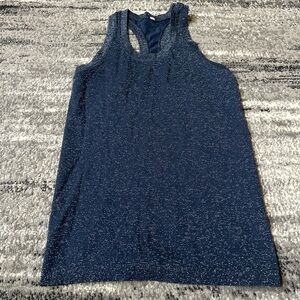 AMAZON Sparkly Metallic Ribbed Racerback Tank